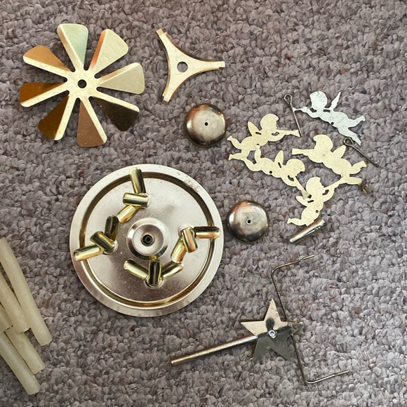 👼 Vintage Angel & Party Candle Chimes Birthday Candle Gold Tone NOS Target 🎯 - Picture 7 of 16